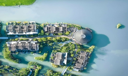Banyan Tree Yangcheng Lake - Aerial View - Book on ClassicTravel.com