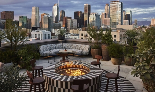 Downtown LA Proper Hotel Los Angeles - Fire Pit - Book on ClassicTravel.com