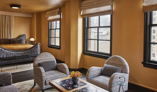 Downtown LA Proper Hotel Los Angeles - Pool Suite Bedroom - Book on ClassicTravel.com