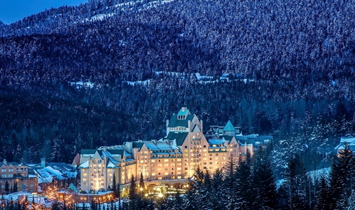 Fairmont Château Whistler - Aerial View Winter - Book on ClassicTravel.com