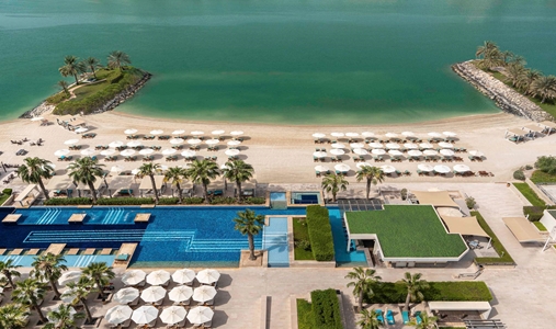 Fairmont Bab Al Bahr - Abu Dhabi - Pool Aerial - Book on ClassicTravel.com
