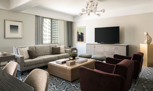 Four Seasons San Francisco - Premier Suite Living Room - Book on ClassicTravel.com