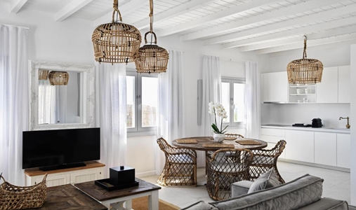 Katikies Villas - Living Room - Book on ClassicTravel.com