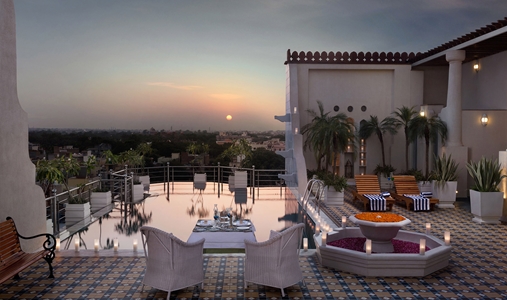 Narendra Bhawan Bikaner - Poolside Dinner - Book on ClassicTravel.com