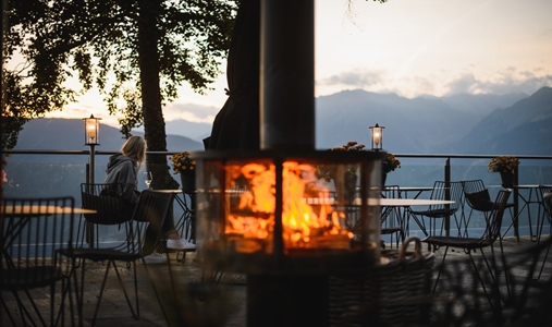 Miramonti Boutique Hotel - Terrace Open Fireplace - Book on ClassicTravel.com