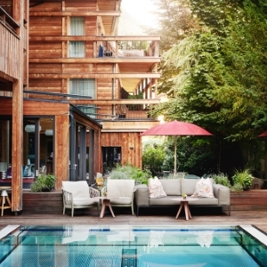 DasPosthotel - Outdoor Pool Patio - Book on ClassicTravel.com