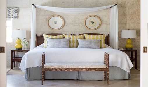 Coral Reef Club - Luxury Plantation Suite Bed- Book on ClassicTravel.com