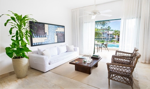 Sublime Samana Hotel Residence - Casita Master Living Area - Book on ClassicTravel.com