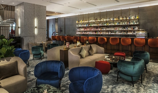 The Sukhothai Shanghai - Urban Lounge Seating Area- Book on ClassicTravel.com