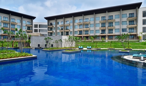 JW Marriott Bengaluru Prestige Golfshire Resort & Spa - Flamingo Pool Bar - Book on ClassicTravel.com