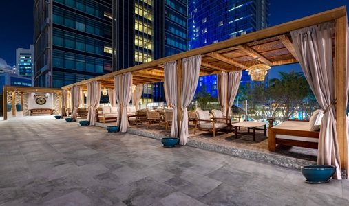 JW Marriott Marquis City Center Doha - Amaru Entrance Pergola - Book on ClassicTravel.com