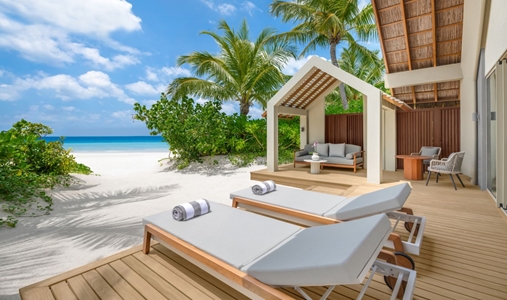 JW Marriott Kaafu Atoll Island Resort - Private Deck - Book on ClassicTravel.com