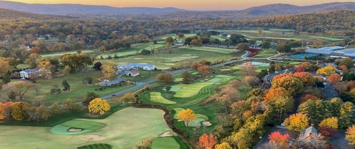 Boars Head Resort and Birdwood Mansion - Aerial View -  Book on ClassicTravel.com