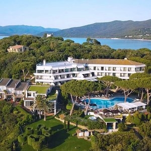 Cala del Porto Punta Ala - Aerial View - Book on ClassicTravel.com
