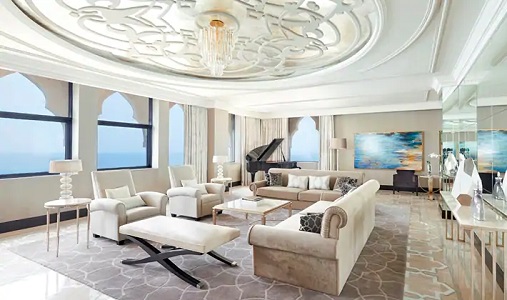 waldorf astoria ras al khaimah imperial suite living