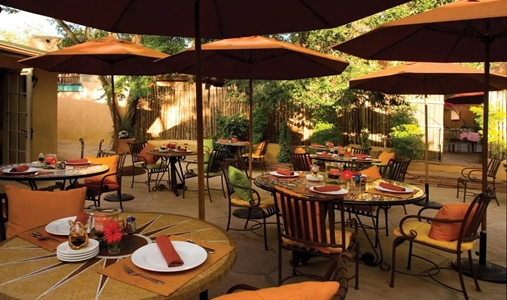 The Inn of the Five Graces - Breakfast Courtyard - Book on ClassicTravel.com