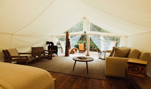 Clayoquot Wilderness Resort - Tent Interior - Book on ClassicTravel.com