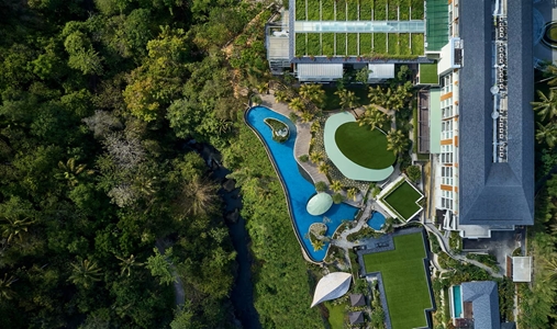 The Westin Resort & Spa Ubud, Bali - Pool Aerial View - Book on ClassicTravel.com