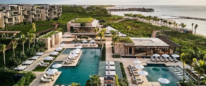 Etereo, Auberge Resorts Collection - Pools Aerial - Book on ClassicTravel.com
