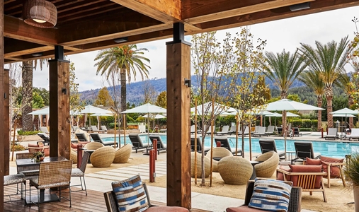 Solage Calistoga, Auberge Resorts Collection - Solbar Patio - Book on ClassicTravel.com